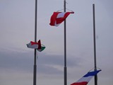 kommt nicht oft vor in der Leichtathletik - rot-weiß-rot ganz oben